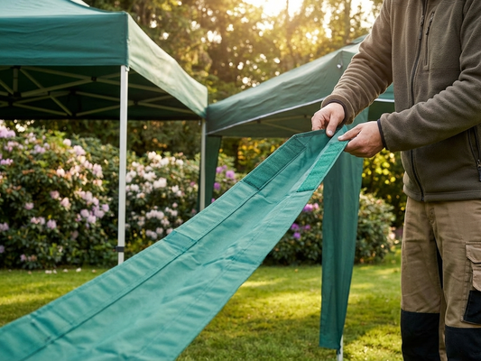 Green raingutter for FleXtents, 3 metres - product detail
