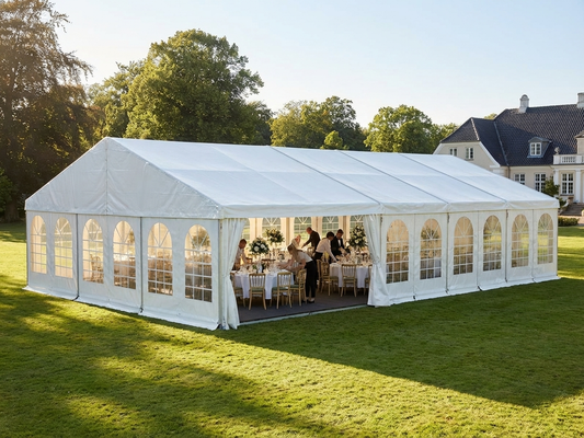 White PVC Marquee Extension with Aluminium Frame for Event Use - product detail