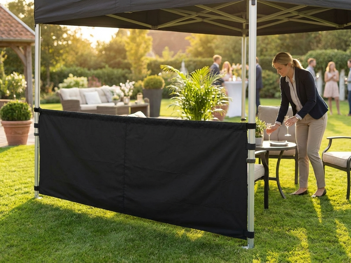 Black half sidewall for FleXtents PRO Xtreme, 4m, outdoor events - product detail