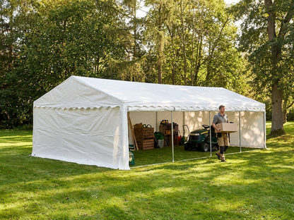 White 5x10m storage tent for outdoor events - view 3