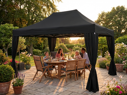 Pop up gazebo with black steel frame for outdoor events - product detail