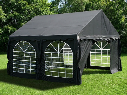 Black 4x4 m marquee for commercial events - product detail