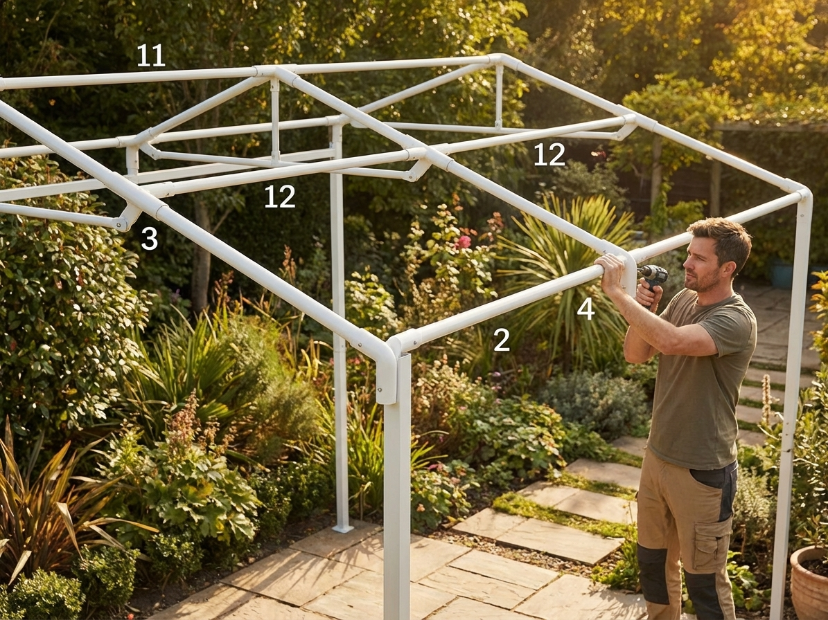 Galvanised Steel Collar Beam in Silver, 1.75m Length - product detail