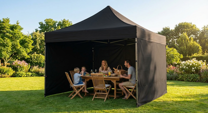 Pop up gazebo 4x4m black flame retardant outdoor use - product detail