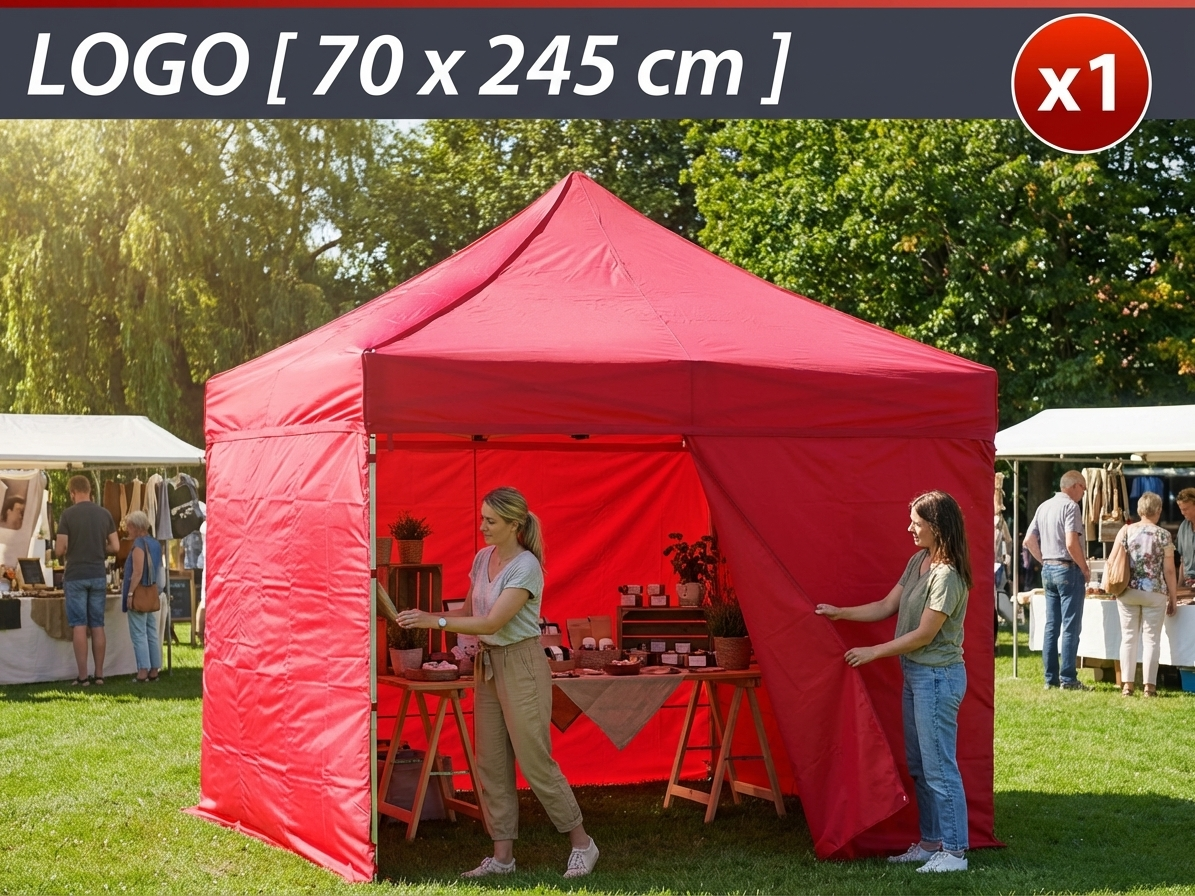 Sidewall print 70x245 cm for event shelters