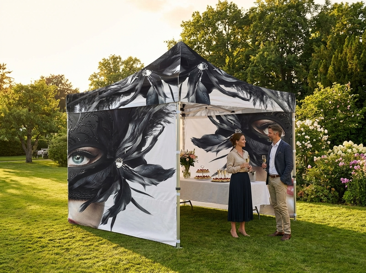 Pop up gazebo 4x4m white aluminium frame for outdoor events - view 3