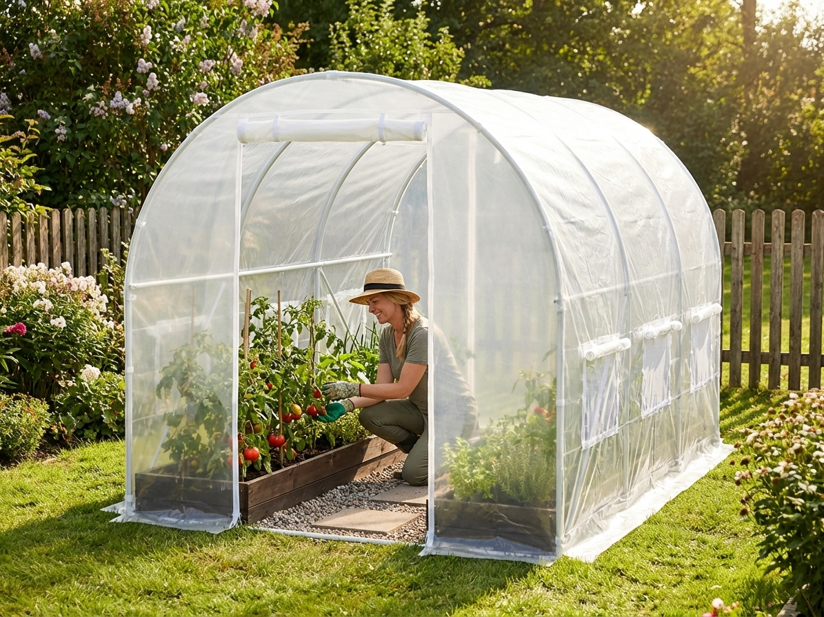 Polytunnel Greenhouse 2x3x2 m Transparent for domestic and commercial use - view 3