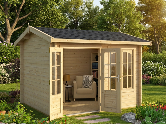 Wooden cabin made from Nordic Spruce, 3x2.5m, natural colour - product detail