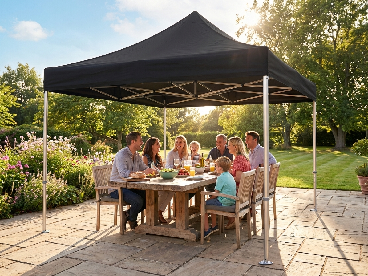 Pop up gazebo 4x4 m black for outdoor events - product detail