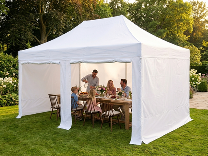 White pop-up gazebo with aluminium frame, 4x6m size for outdoor use - view 3