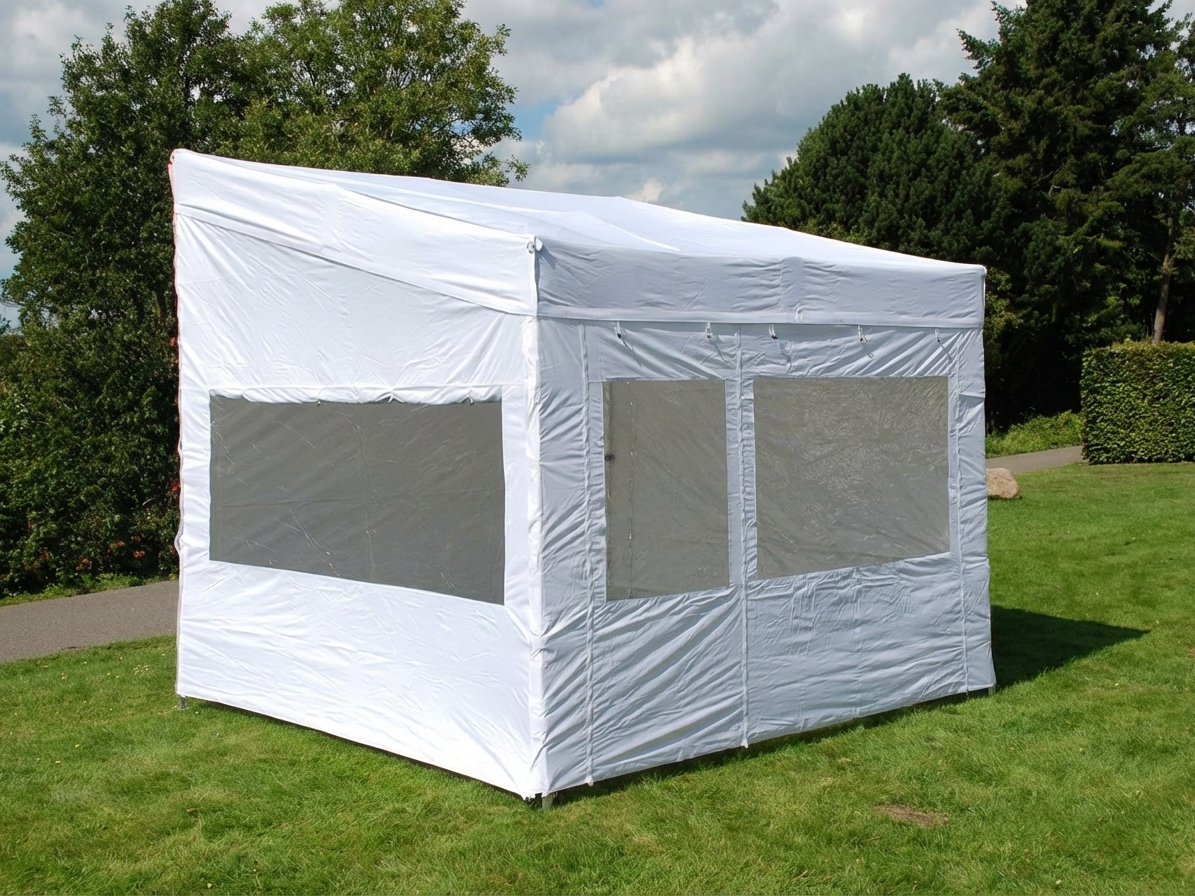 White pop-up gazebo with aluminium frame for outdoor use - product detail