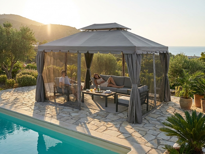 3x4 m grey gazebo suitable for outdoor events - product detail