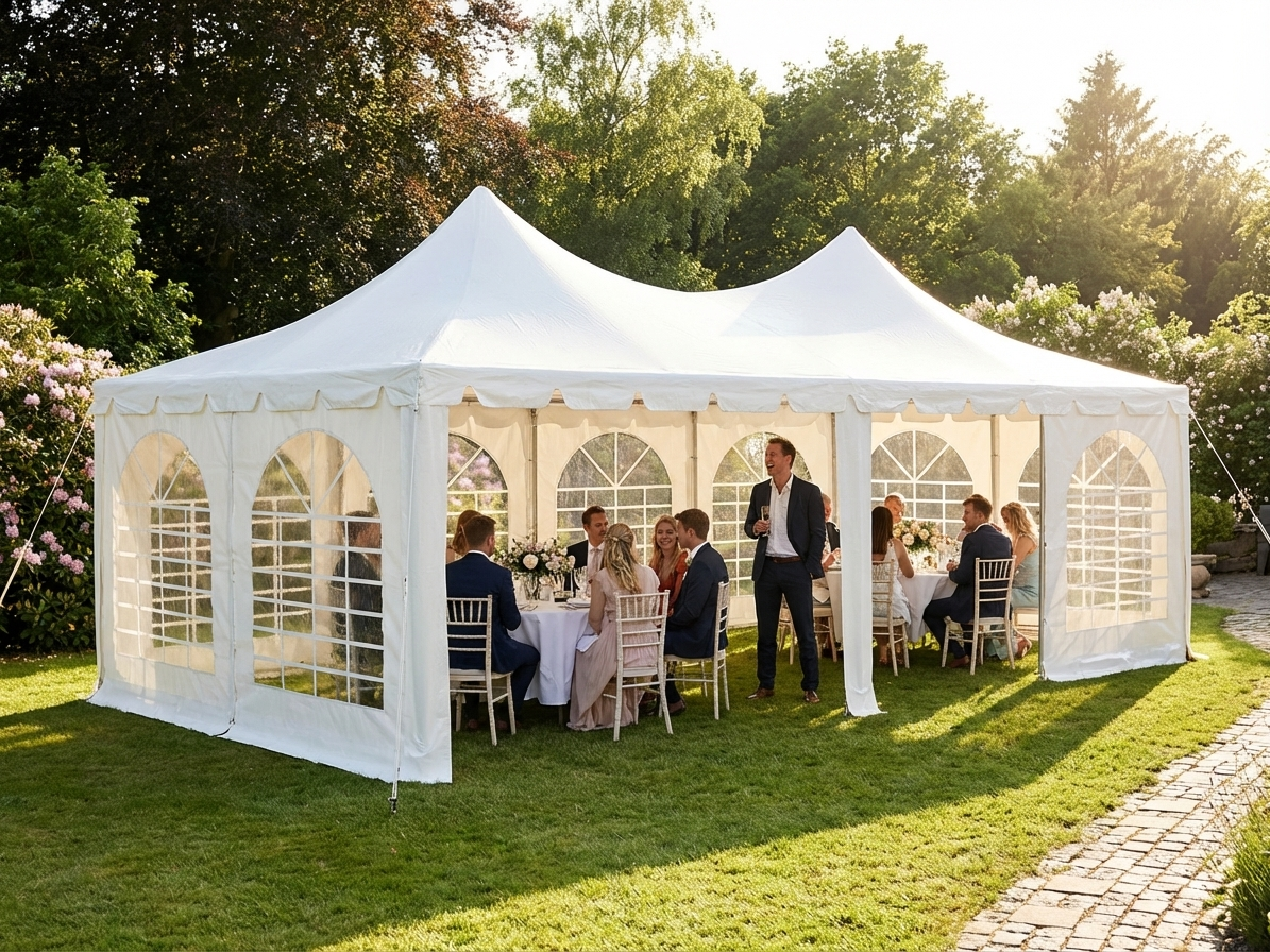 White 4x8 m Marquee Pagoda for events - view 3