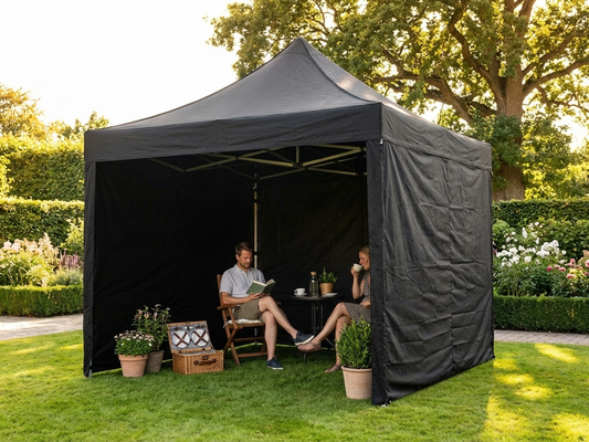 Black Pop Up Gazebo 3x3 m for outdoor events
