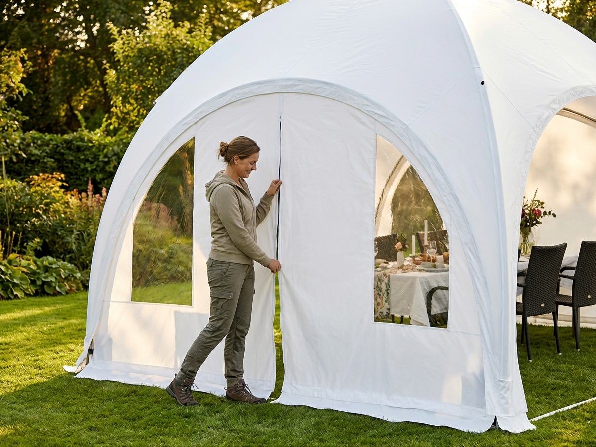 White PVC Dome Marquee Sidewall for Events - view 3