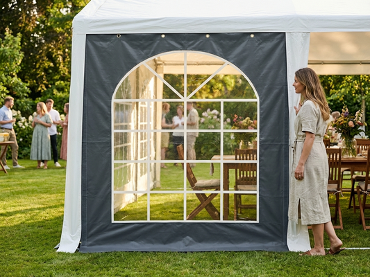Dark Grey Marquee Sidewall 2m PVC/Polyester for Outdoor Events - product detail