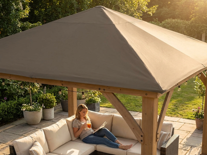 Dark beige wind roof for Gazebo Osiris, polyester material - view 3