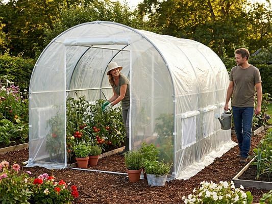 Polytunnel Greenhouse 2x3x2 m Transparent for domestic and commercial use