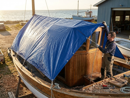 Heavy Duty Blue Tarpaulin 10x12 m - view 3