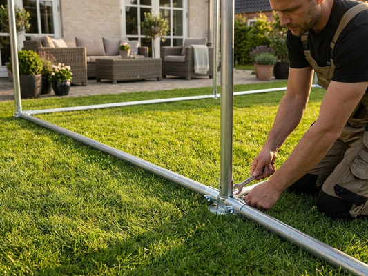 Marquee Ground Bar Frame for 6x12m, Galvanised Steel