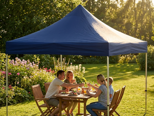 Dark blue gazebo roof cover 3x3 metres for outdoor use