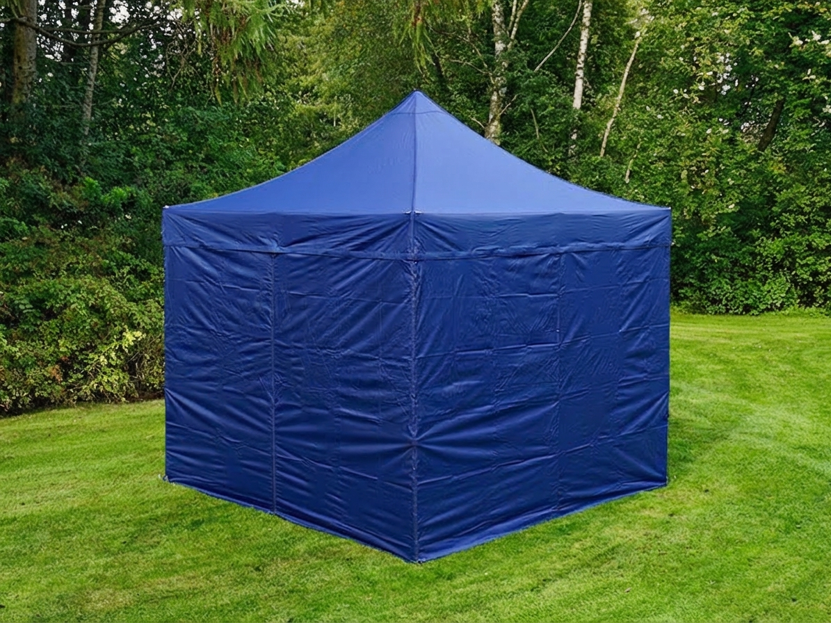 Pop up gazebo in dark blue with steel frame