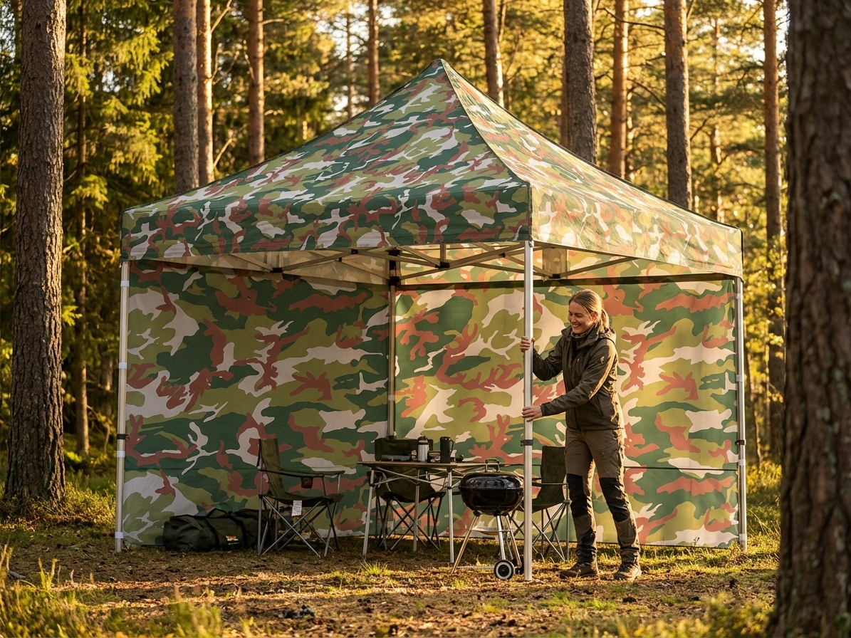 Camouflage gazebo roof cover 4x4m for outdoor use - product detail