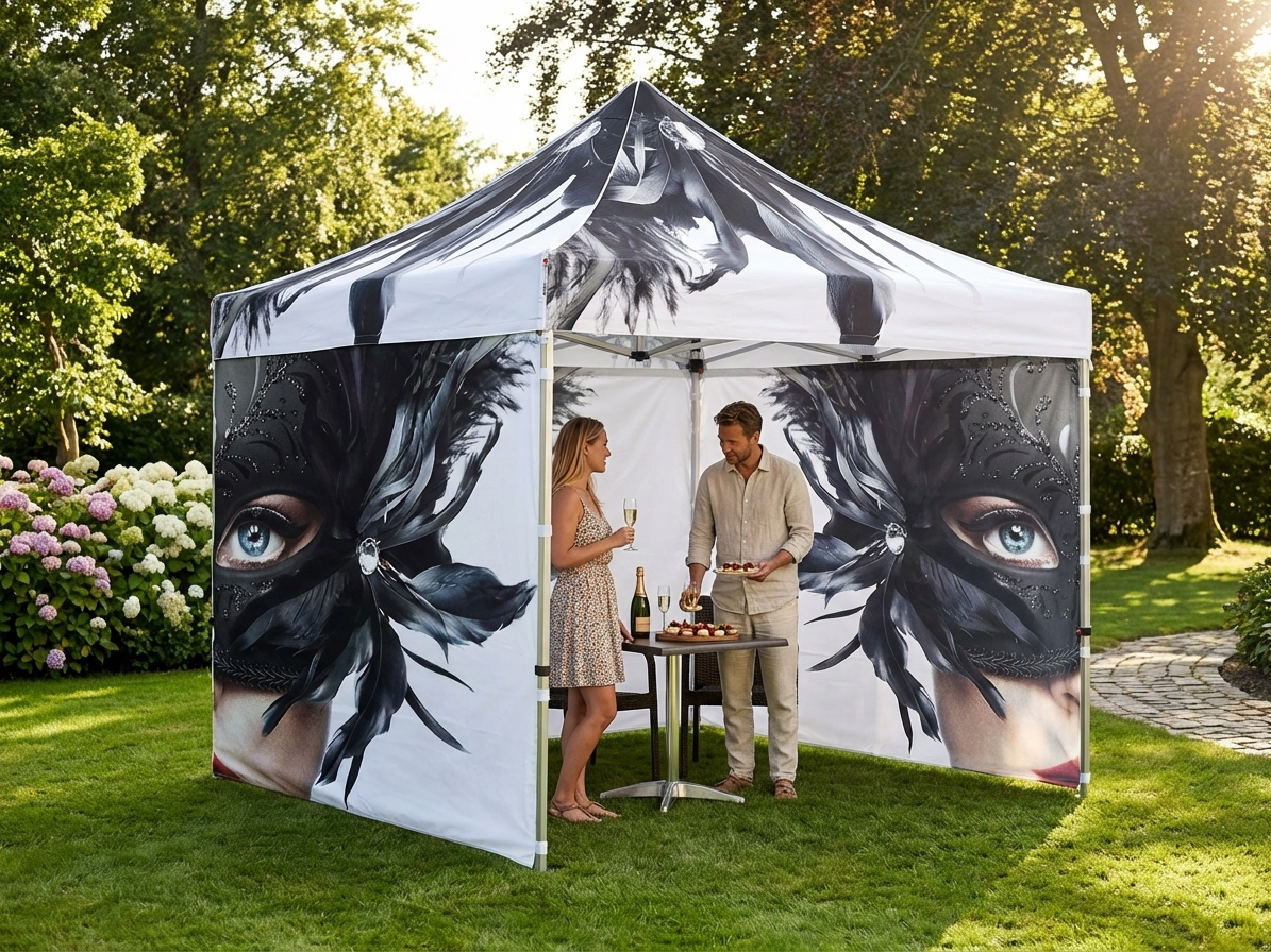Pop up gazebo 4x4m white with aluminium frame