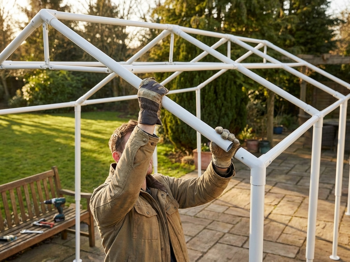 Galvanised steel tube for roof support, Ø38mm x 1.47m - product detail