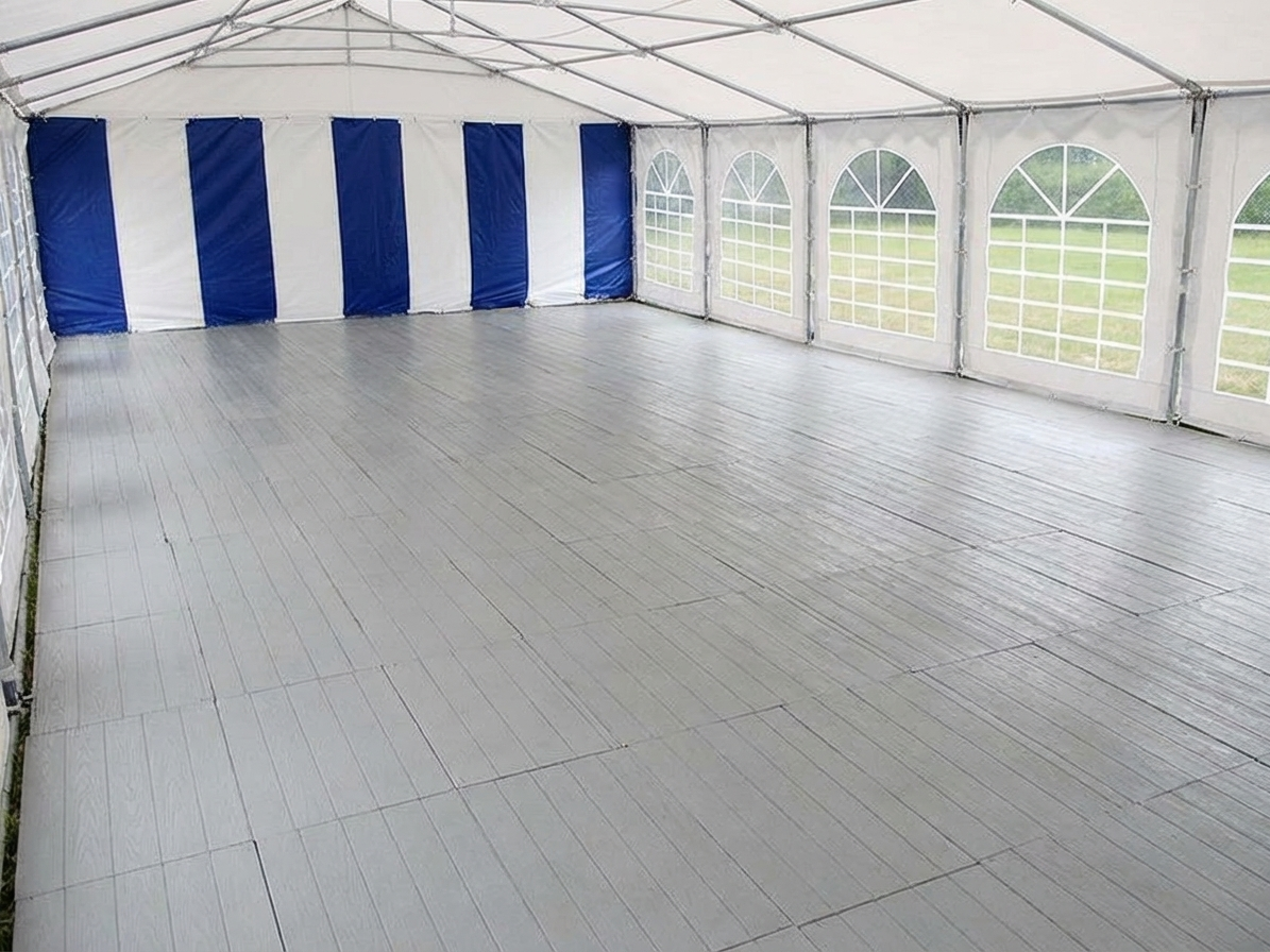 Durable grey plastic flooring made from high-quality polyethylene