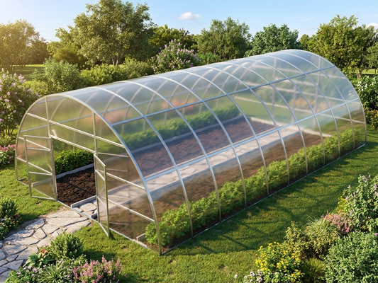 Greenhouse polycarbonate with galvanised steel frame, spacious and durable