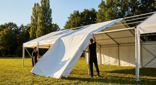 White PVC roof cover middle section for outdoor use - product detail