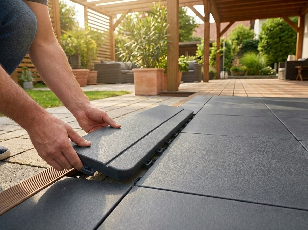 Anthracite flooring edge piece made from recycled PE - product detail