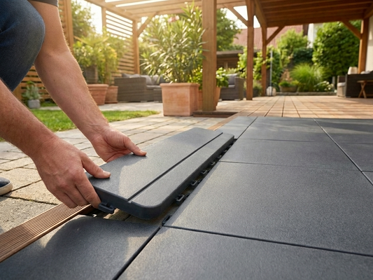 Anthracite flooring edge piece made from recycled PE - product detail
