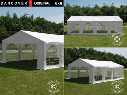 White PVC Marquee 6x8 m for Outdoor Events