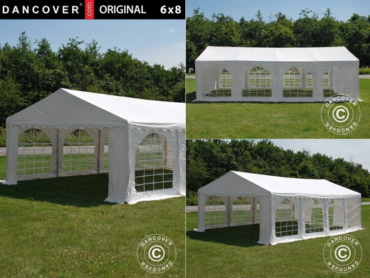 White PVC Marquee 6x8 m for Outdoor Events