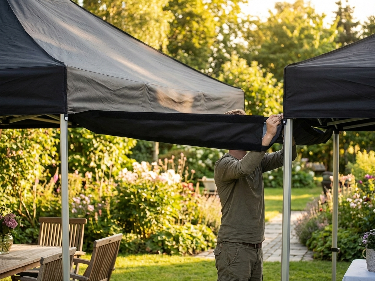 Black raingutter for FleXtents, 4 metres long