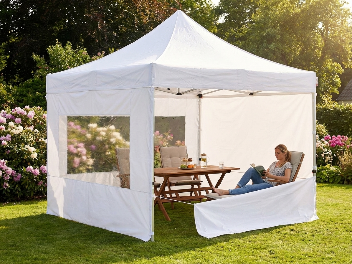 Pop Up Gazebo in White, 3x3 m, ideal for outdoor events - product detail