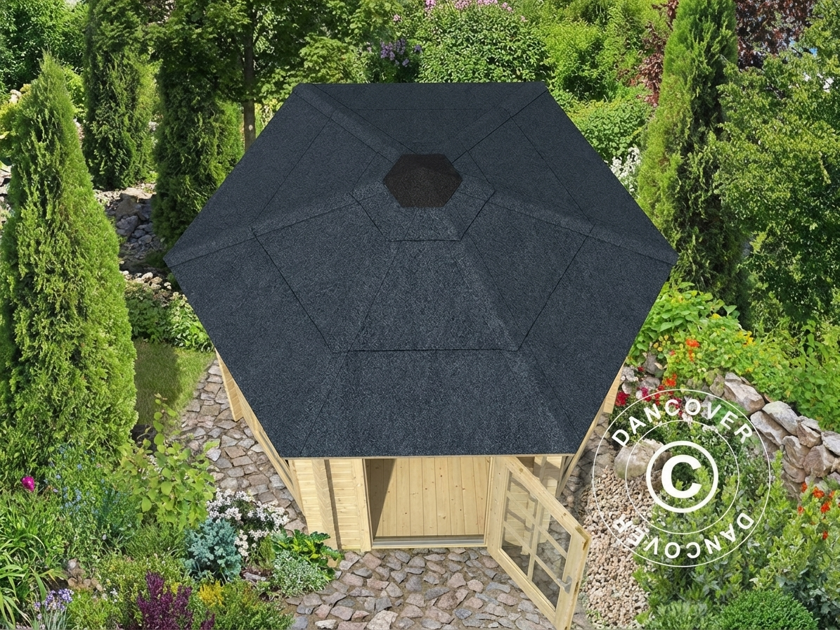 Wooden Gazebo made from Nordic Spruce, natural finish - product detail