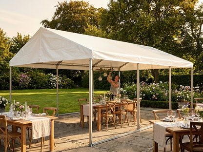 White PVC Polyester Marquee Roof Cover for outdoor events - view 3