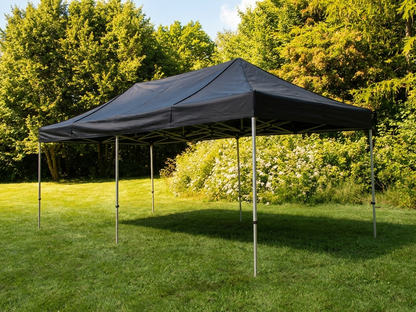 Pop Up Gazebo 3x6m Black with Aluminium Frame