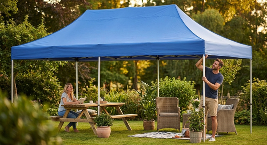 Blue Gazebo Roof Cover 3x6 m for Outdoor Use - product detail