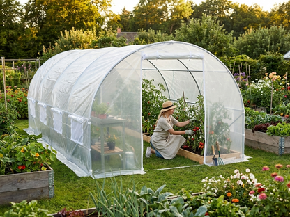 Polytunnel Greenhouse 3x6x2 m Transparent for Domestic and Commercial Use - view 3