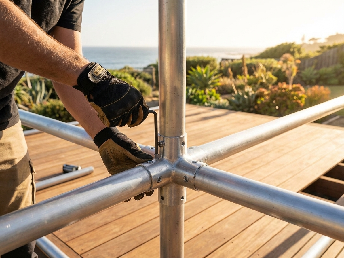 Galvanised steel 4-ways connector for industrial use - product detail