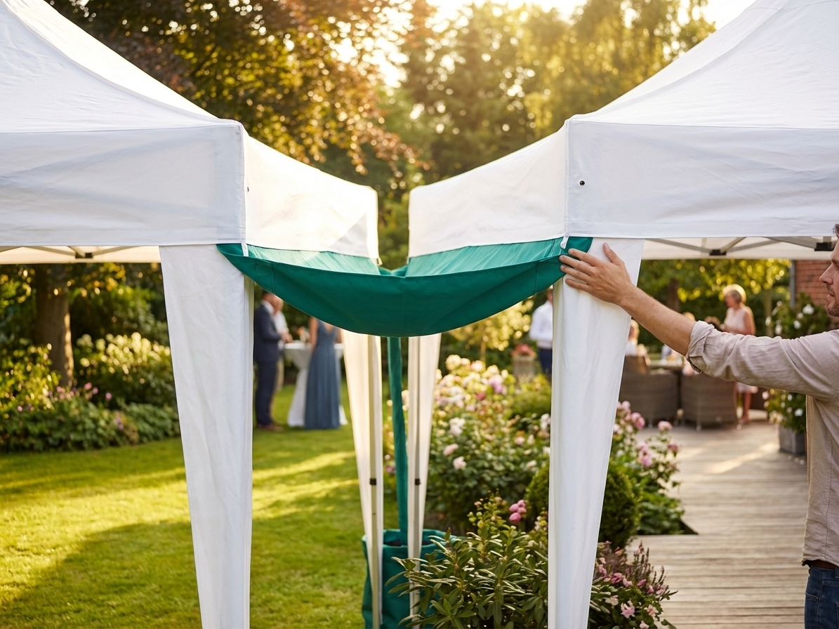 Green rain gutter for FleXtents, 8 m length - view 3