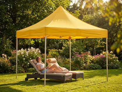 Yellow 3x3 m gazebo roof cover made of polyester PVC