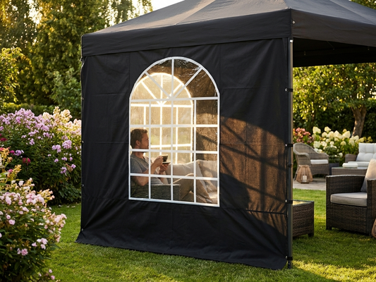 Black sidewall 2.5m polyester PVC for outdoor events - product detail