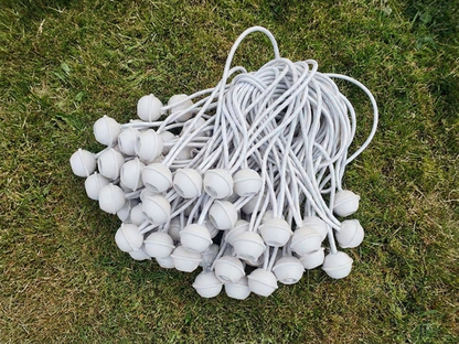 White 15cm bungee straps for secure fastening - product detail