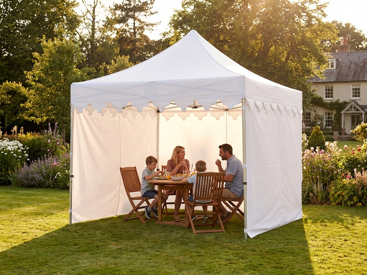 White pop-up gazebo with aluminium frame for outdoor events - view 3