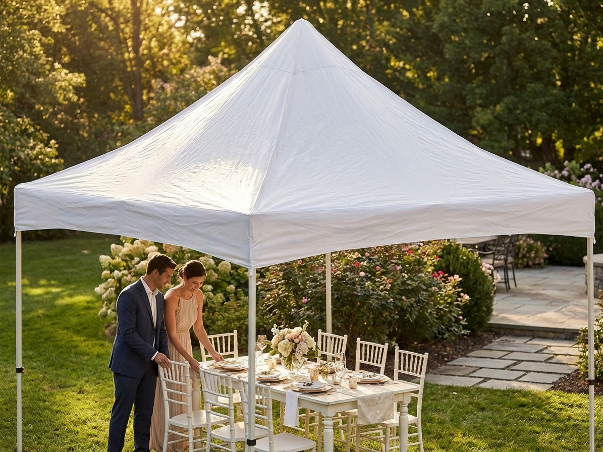 White PVC roof cover for PartyZone Pagoda, 5x5m size - view 3